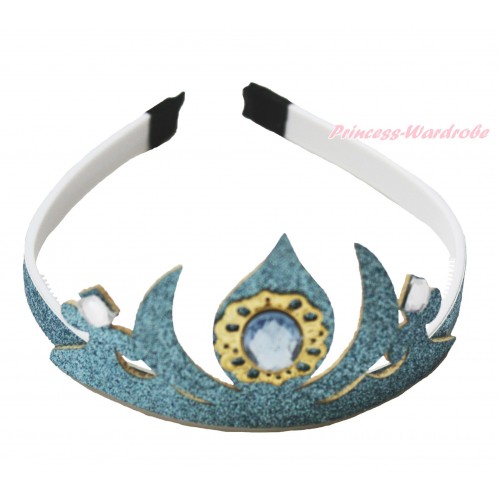 Frozen Princess Blue Sparkle Bling Paper Crown Costume C363
