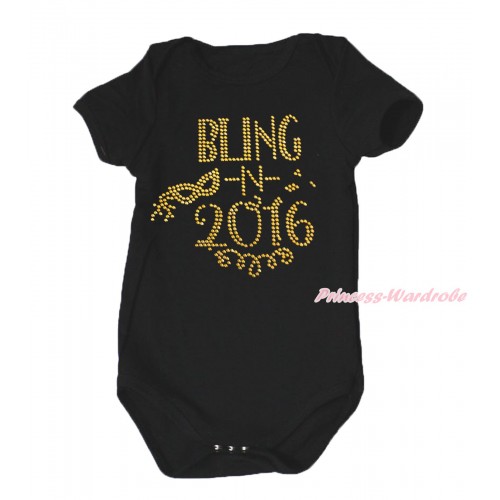 Black Baby Jumpsuit & Sparkle Rhinestone Bling In 2016 Print TH645
