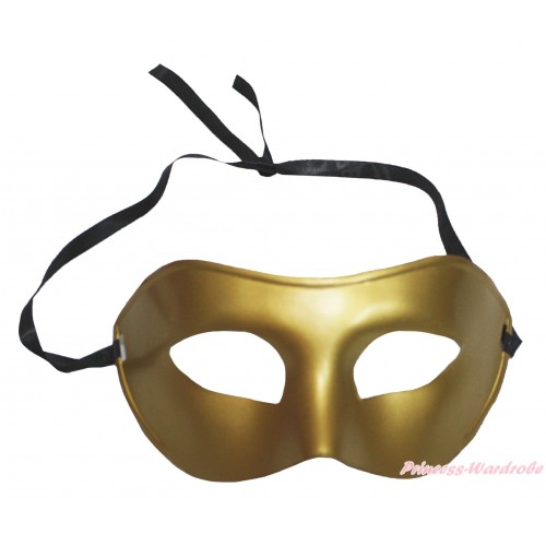 Mardi Gras Gold Halloween Costume Face Eyes Mask C434