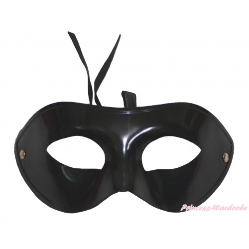 Mardi Gras Black Halloween Costume Face Eyes Mask C437