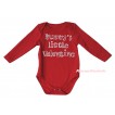 Valentine's Day Red Baby Jumpsuit & Sparkle Rhinestone Mummy's Little Valentine Print TH699