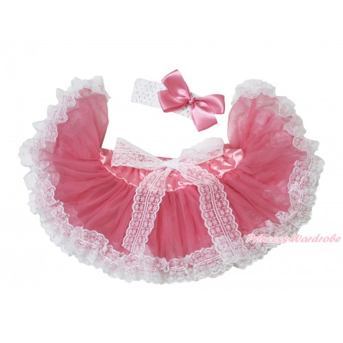 Dusty Pink With Lace New Born Pettiskirt N265