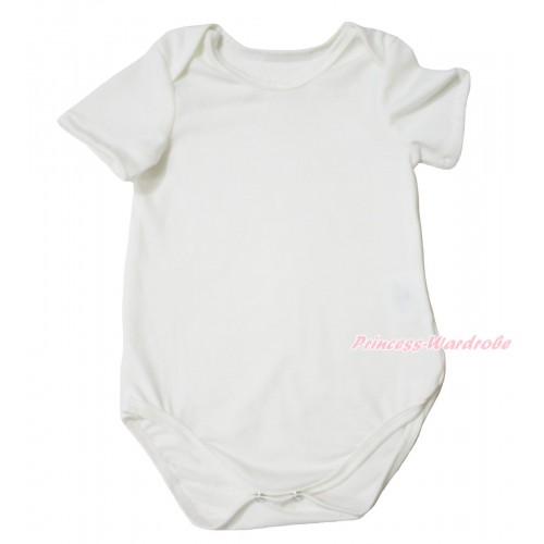 Plain Style Cream White Baby Jumpsuit TH679