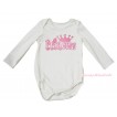 Cream White Baby Jumpsuit & Princess Print TH683