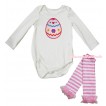 Easter Cream White Baby Jumpsuit & Easter Egg Print & Warmer Set TH692