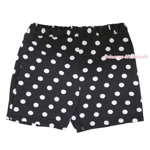 Black White Dots Cotton Short Panties PS038