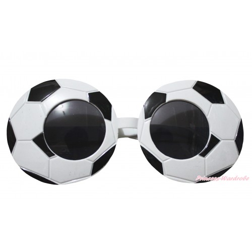 Black White Football Sun Glasses Accessory Costume C438