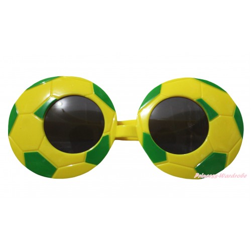 Kelly Green Yellow Football Sun Glasses Accessory Costume C439