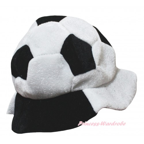Black White Football Costume Party Warm Hat H1069
