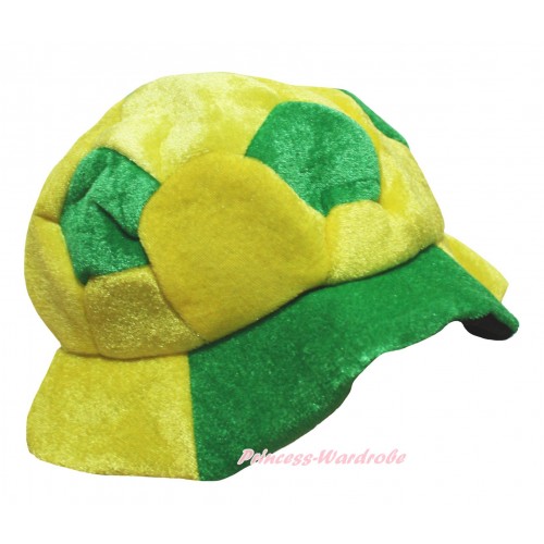Kelly Green Yellow Football Costume Party Warm Hat H1070