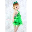 Kelly Green Halter Sparkle Sequins Dress up Dance Party Dress LP41