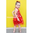 Hot Red Halter Sparkle Sequins Dress up Dance Party Dress LP42