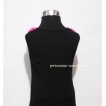 Black Tank Tops with Hot Pink Rosettes TB07 