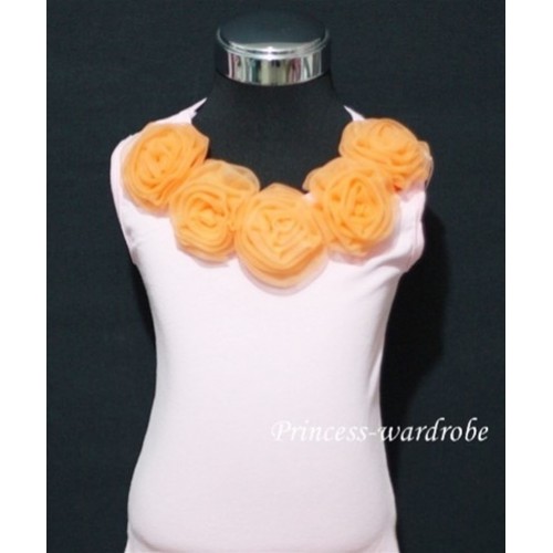 Pink Tank Tops with Orange Rosettes TP02 