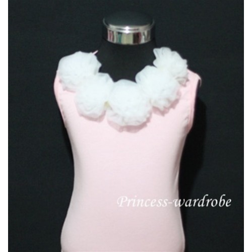 Pink Tank Tops with White Rosettes TP07 