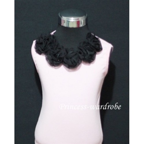 Pink Tank Tops with Black Rosettes TP08 