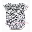 Zebra Print Baby Jumpsuit with Light Pink Rosettes TH01 