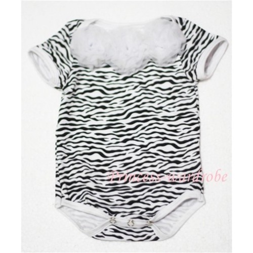 Zebra Print Baby Jumpsuit with White Rosettes TH02 