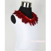 White Tank Top with Red Feather Lacing TB207 