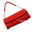 Hot Red Long Diamond Checked Adult Girl Women Shoulder Handbag Purse With Strap CB109 