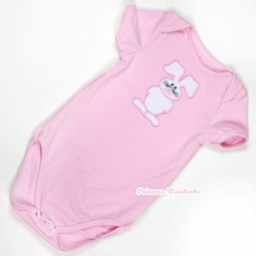 Light Pink Baby Jumpsuit with Bunny Rabbit Print TH303 