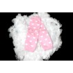 Newborn Baby Light Pink White Sweet Heart Leg Warmers Leggings with Pink Ruffles LG84 