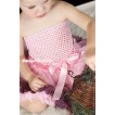 Light Pink Crochet Tube Top with Light Pink Feather Baby Pettiskirt CT509 
