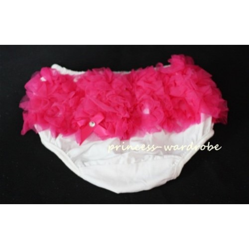 Hot Pink White Pettiskirt Ruffles Panties Bloomers B17 
