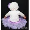 White Baby Pettitop & Lavender with Lavender Baby Pettiskirt NG21 