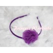 Lovely Solid Color Ribbon Handmade Headband with Colorful Rose HB01 