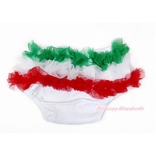 Italy Green White Red Ruffles World Cup Panties Bloomers B077 