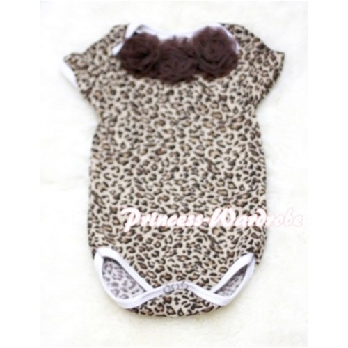 Leopard Print Baby Jumpsuit with Optional Rosettes TH15 