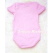 Light Pink Baby Jumpsuit with Leopard Love Print TH58 