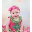 St Patrick's Day Hot Pink Tank Tops with Kelly Green Lacing with Clover Print TM252 