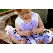 White Baby Pettitop & Lavender Rosettes with Lavender Zebra Baby Pettiskirt NG22 