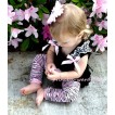 Black Baby Pettitop & Zebra Ruffles &  Light Pink Bow TB41-1 