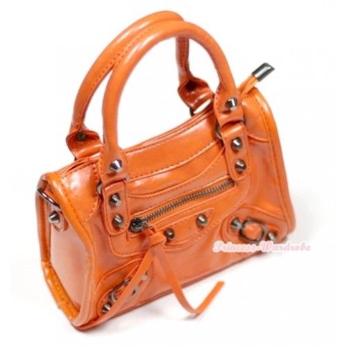 Orange Rivet Cute Handbag Petti Bag Purse With Strap CB42 