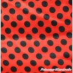 1 Yard Beetle Red Black Dots Print Satin Fabrics HG057 