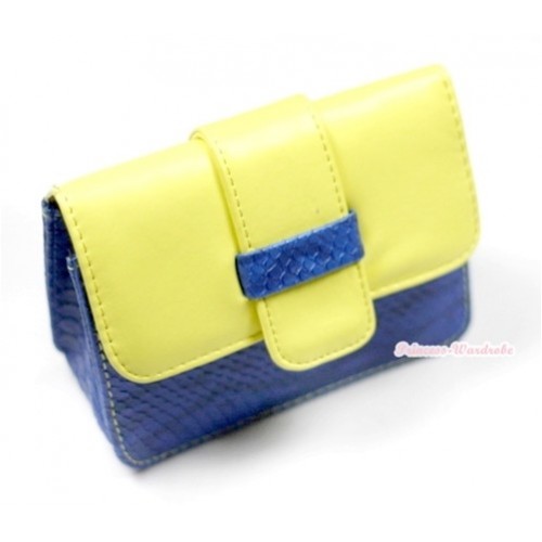 Yellow Royal Blue Snakeskin Little Cute Petti Shoulder Bag With Strap CB48 