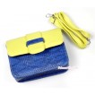 Yellow Royal Blue Snakeskin Little Cute Petti Shoulder Bag With Strap CB48 