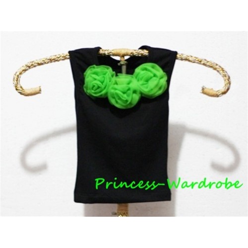 Black Baby Pettitop & Lime Green Rosettes NT15 