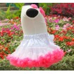 White Tank Tops with Hot Pink Rosettes & White Hot Pink Pettiskirt M101 