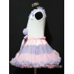 Lavender Pink Multi-colored Pettiskirt With White Birthday Cake Tank Top with Light Purple Rosettes & Lavender Ruffles&Bow MC15 
