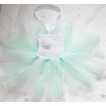 White Crochet Tube Top with Lime Green Knotted Tutu HT02 