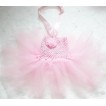 Light Pink Crochet Tube Top with Light Pink Knotted Tutu HT04 