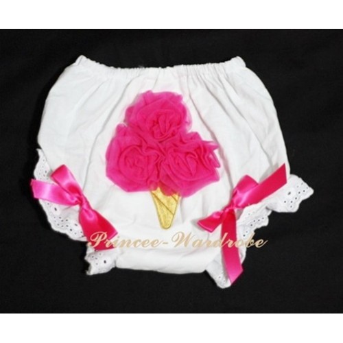 Hot Pink Ice Cream Panties Bloomers with Hot Pink Bow BC10 