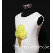 White Tank Top with Yellow Ice Cream TS104 