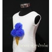 White Tank Top with Royal Blue Ice Cream TS107 