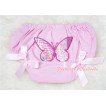 Light Pink Bloomers & Rainbow Butterfly & Bow BL48 