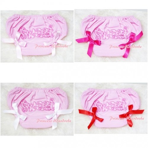 Light Pink Bloomers & Pink Sweet Print & Various Bow BL51 